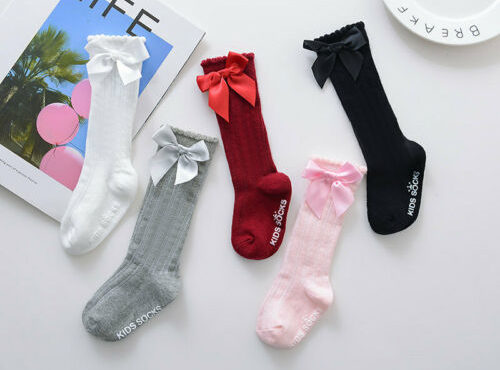 2020 Baby Kids Socks Knee High Bows Cute Girls Socks Long Tube Sock Children