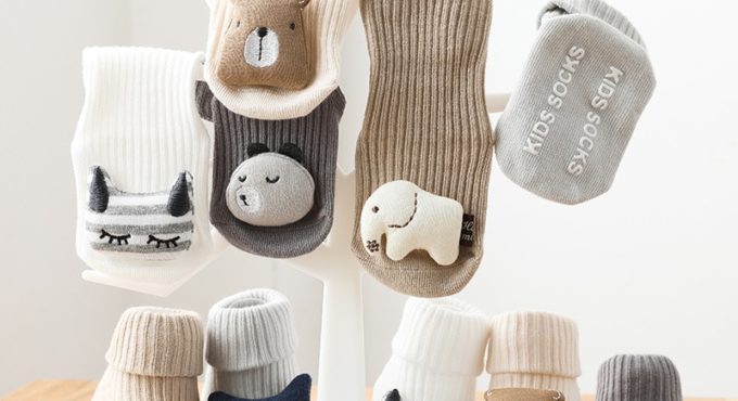 Autumn Winter Soft Cotton Baby Girls Socks Newborn Cartoon Animal Baby Socks Infant Baby Boy Socks Anti Slip Floor Sock Spring