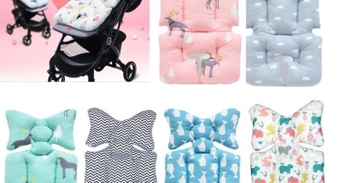 Baby Stroller Mattress Pad Winter Car Seat Liner Cotton Child Toddler Safty Seat Cushion Infant Pillow Neck Body Support