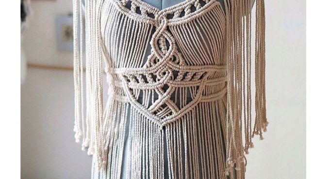 Handcraft Macrame Maternity Dresses Party Robe Pregnant Gown Women Costume Baby Shower Dresses for Maternity Photography Props