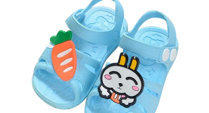 sandals Girls sandals princess shoes 1-4 years old baby sandals new children's beach shoes soft bottom slip