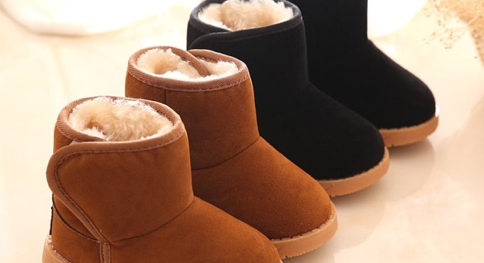 New Plush Warm Baby Toddler Boots Fashion Children Snow Boots Shoes for Boys Girls Winter Shoes 1-3 Year Old Kids Ankle Boots