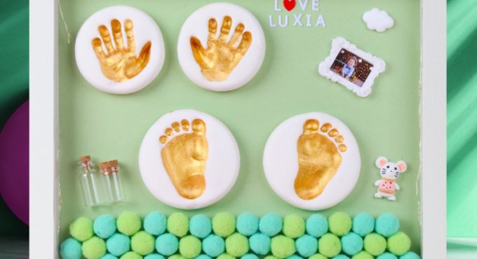 Footprint Handprint Air Drying Hand Foot Imprint Parent-child Hand Ink Pad Give the baby a beautiful remembrance