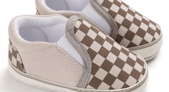 Baby's Casual Canvas Shoes Girls Boys Infant Shoes Fabric Soft Sole Flat Toddler Shoes Lattice Decoration Cute Baby Shoe