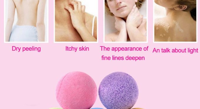 1pc Bath Salt Ball Body Skin Whitening Ease Relax Stress Relief Natural Bubble Shower Bombs Ball Dropshipping