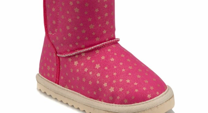 Girls Boots Shoes Spring Autumn Fuchsia PU Children's LeatherFashion Kids Warm Winter Rubber Waterproof Snow Rain 92.512007.B