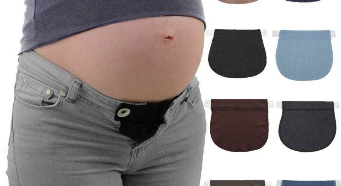 1 Pcs Women Pregnancy Button Belt Pants Extension Pregnancy Button Belt DIY Apparel Sewing Supplies