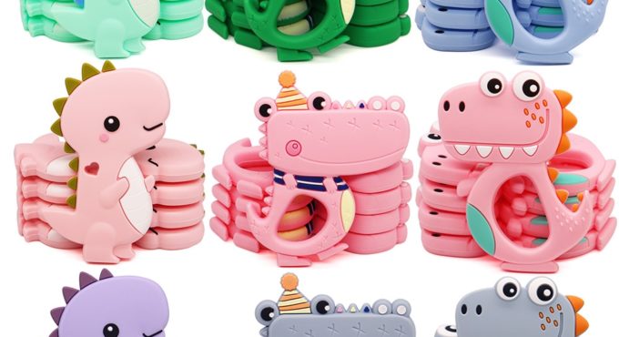 Crocodile Teether Teething Animal Shape Teether Chewable Chewing Toys For Baby Infant Chewable Chewing Toys BPA Free Food Grade