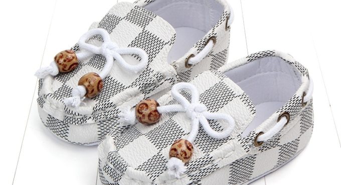 New fashion high quality newborn baby boy shoes moccasins Patch Slip-On plaid casual new born infant toddler baby girl shoes