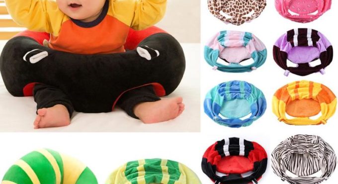 Infants Baby Sofa Support Seat Cover Baby Plush Chair Bean Bag Feed Chair Washable without Filler Cradle Sofa Chair