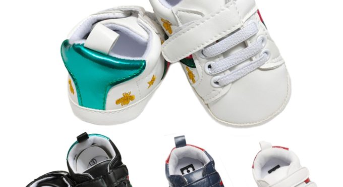 New Fashion High quality leather newborn baby shoes Unisex white Velcro PU Patch Buckle Strap infant baby boy girl toddler shoes