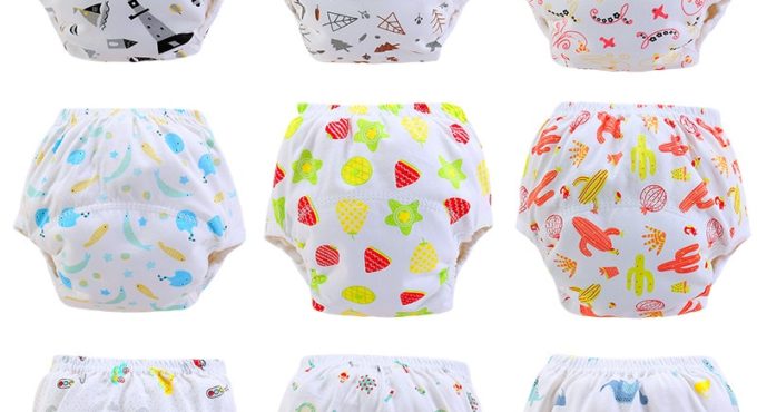 New Print Baby Diapers Reusable Training Pants Washable Cloth Diapers Nappy Waterproof Pants Diaper Cover Underwear