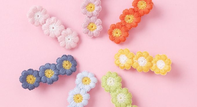 Lovely Hair Clips For Baby Girls Spring Hair Accessories Cotton Kids Infant Hair Flower Pattern Hairpin Princess Barrette Child