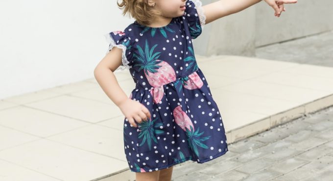 Baby Girls Sleeveless Flower Print Dresses Clothes Kids Summer Princess Dress Children Party Ball Pageant Dress Outfit 1-6Years