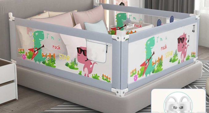 Baby Playpen Bed Safety Rails Babies Children Kids Infant Bed Rail Fences Safety Gate Crib Barrier Newborns Infants Bed Toddler