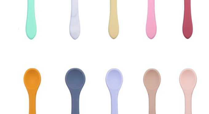 Baby Soft Silicone Spoon Feeding Set Kid Dishes Toddlers Infant Feeding Accessories Spoon Silicone Tableware Children's Goods