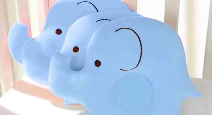 Baby Shaping Pillow Soft Cotton Lovely Cartoon Sleep Head Positioner Anti-rollover Elephant Head Protection Newborn Gift Support