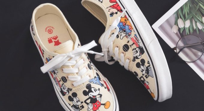 Disney cartoon Mickey mouse canvas shoes girls 2020 autumn new casual all-match student casual shoes