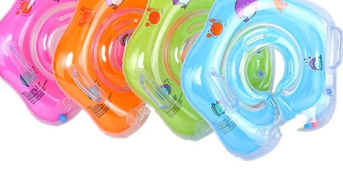 Newborn Swimming Baby Accessories Neck Ring Tube Safety Infant Float Circle for Bathing Inflatable Tube