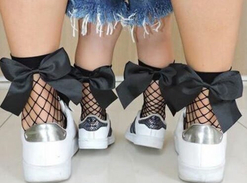 Fashion Girls Baby Bow-knot Fishnet Socks Ankle High Lace Fish Net Vintage Short Sock Summer Hot Sale One Size