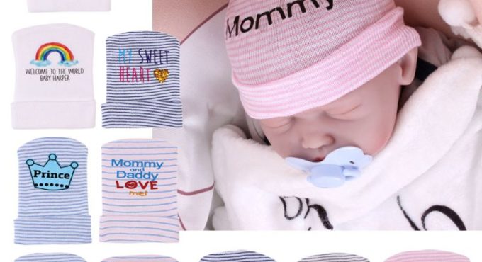 2020 New Newborn Baby Hat Toddler Striped Caps Bow Beanies Soft Hospital Girls Hats Baby Warm Hat for Baby 0-3M Accesories WXTD