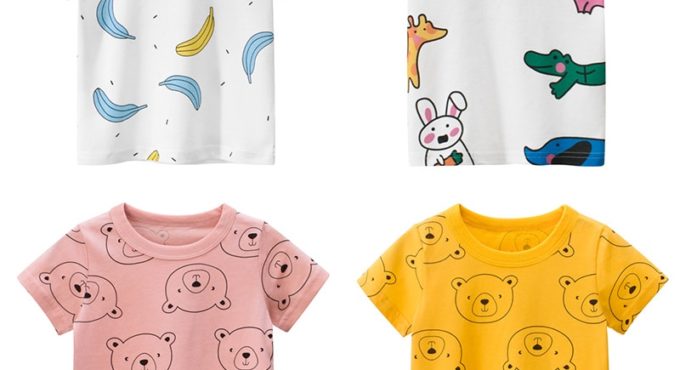 Cotton Kids T-Shirt Children Summer Cartoon Short Sleeve T-Shirts for Girls Clothes Baby T Shirt Toddler Tops Clothing New 2021