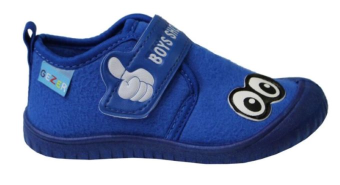 Baby Shoes Orthopedic Blue Kindergarten Nursery Home Baby Panduf Shoes High Quality Textile Material Panduf Made in Turkey