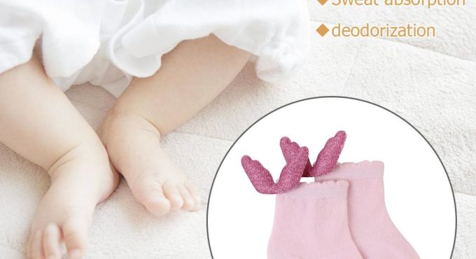 JOCESTYLE Cartoon Baby Cotton Socks Angel Wings Knee High Warm Stockings (Pink M) Dropshipping