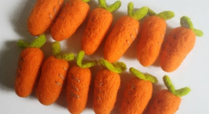 Newborn Photography Felt Carrot Shape Props Tiny Baby Girl Boy Photo Tool Handmade Felt Props