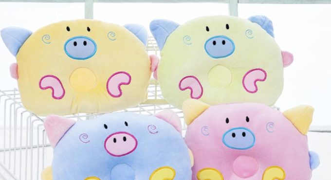 Baby Cute Piggy Shaped Pillow High Quality Newborn Qualitative Pillow Health Care Baby Growth