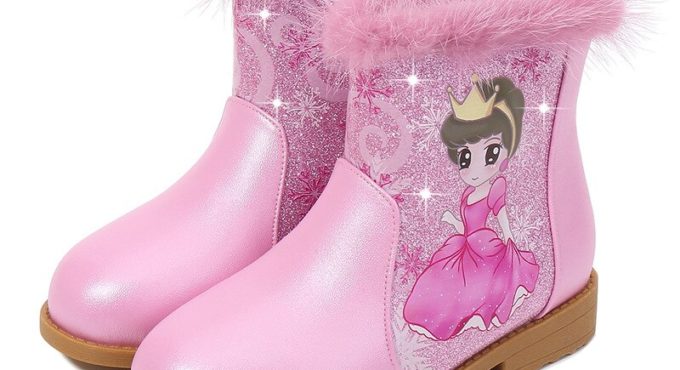 Girls' boots children Princess boots children single shoes Pink Party shoes Christmas gifts 5-6-7-8-9 years old Botas femininas