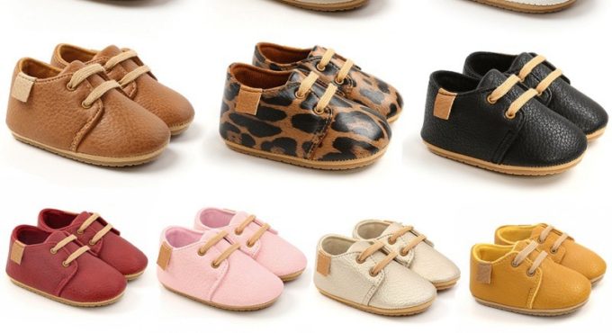 Bobora Soft Leather Baby Moccasins Shoes Newborn Rubber Sole First Walkers Boys Toddler Shoes Infant Girls Anti-slip Prewalkers