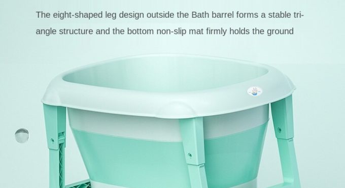 Folding Baby Shower Bathtub Portable Silicone Pet Dog Bath Tubs Basket Safety Security Accessories Collapsible Laundry Storage