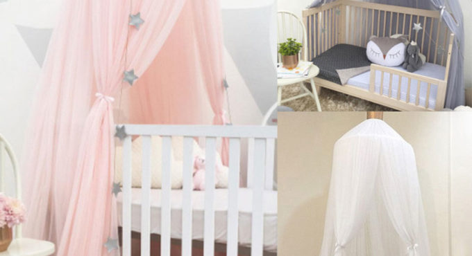 Baby Room Mosquito Net Bed Hanging Kids Tent Baby Bed Canopy Dome Curtain Tent Baby Crib Netting Round Hung Kids Canopy Tent