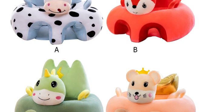 Cute Cartoon Baby Sofa Cover Learning to Sit Seat Feeding Chair Case Kids Baby Sofa Skin Infant Baby Seat Sofa without Cotton