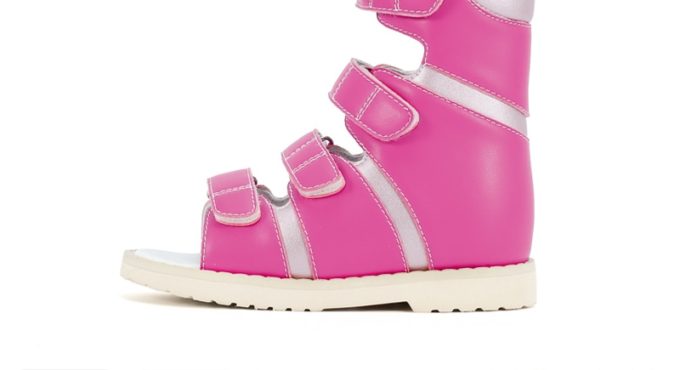 Ortoluckland Children's Orthopedic Shoes Girls Pink High Top Sandals For Baby Toddler Boys Correct Supinator Pronator Flatfeet