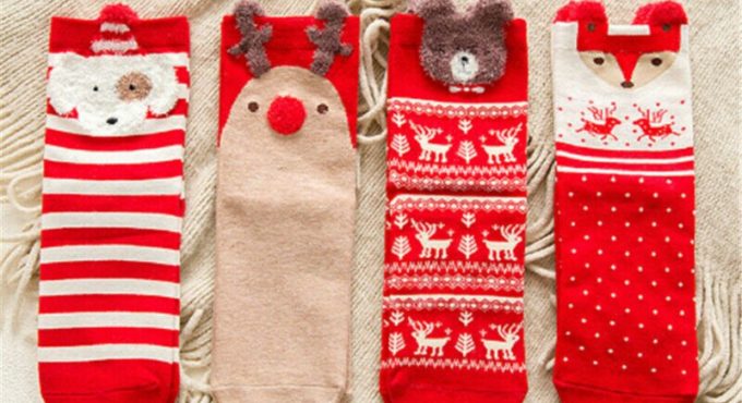 1 Pair Cotton Winter Autumn Baby Girls Boys Kids Xmas Socks Children Striped Terry Snowflake Elk Santa Claus Christmas Bear