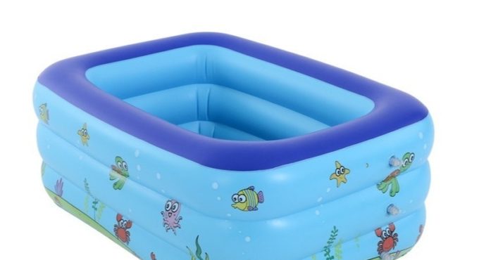 Cartoon Household Three-layer Inflatable Swimming Pool Infant Summer Summer Bath Tub Fishing Pond Inflatable Bath Tub for Baby