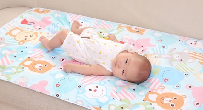 Cartoon Bear Baby Diaper Changing Mat Cotton Large Diaper Changer For Newborn Waterproof Changing Pads Mattress Floor Play Mats