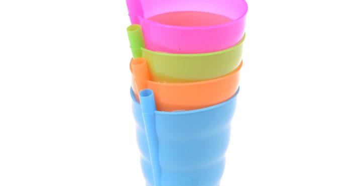 4pcs/lot Kids Children Infant Baby Sip Cup With Built In Straw Mug Drink Home Colors