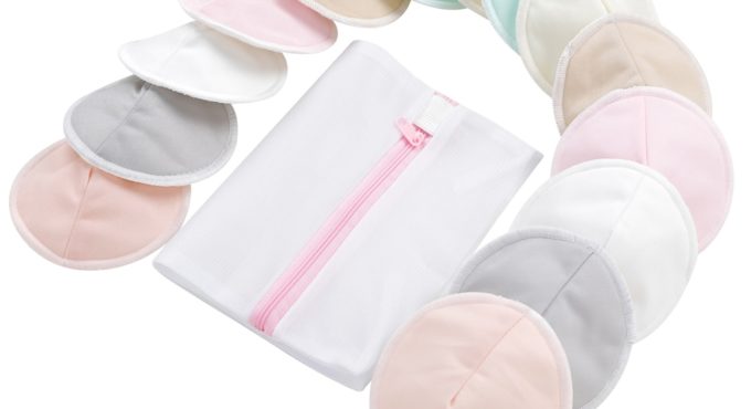 Organic Bamboo Nursing Breast Pads Washable Pads + Wash Bag Breastfeeding Nipple Pad for Maternity Reusable Nipplecovers