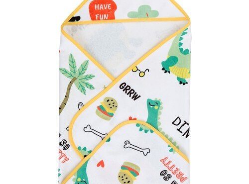 Dough Swaddle Baby Dino Beach Towel