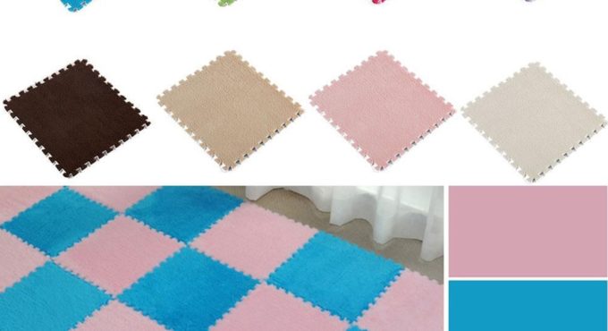 1pcs Plush Children's Mat Baby Puzzles Playmats Infant Carpet Eva Foam Kids Rug Baby Playing Mat Keep Warm Mat 30*30*0.6cm