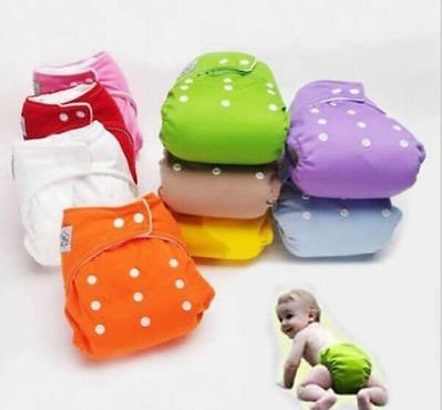 1PC Adjustable Reusable Lot Baby Kids Boys Girls Washable Cloth Diaper Nappies Baby Solid Diaper Cover Wholesale