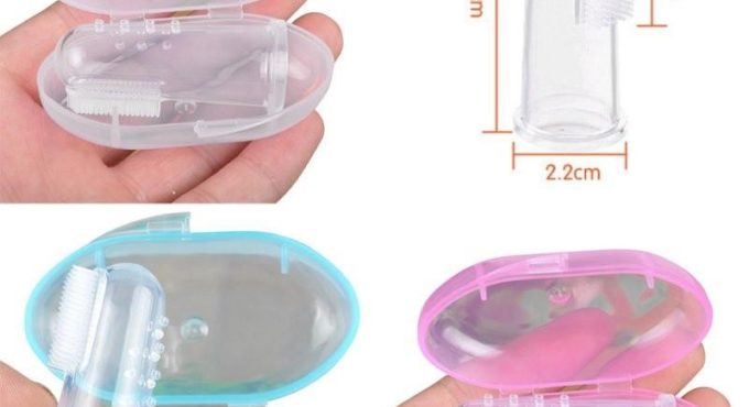 1 Set Soft Toothbrush Box Baby Finger Toothbrush Children Teeth Clean Soft Silicone Infant Tooth Brush Rubber Cleaning Kid Brush