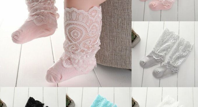 Children Lace Socks Baby Girl Toddler Kids Knee High Frill Lace Solid Patchwork Socks Summer Clothing 0-3Years