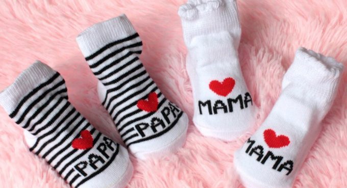 Baby Boy Girl Slip-resistant Floor Socks Love Mama Papa Letter Socks infant baby winter cute printed socks infant baby thing