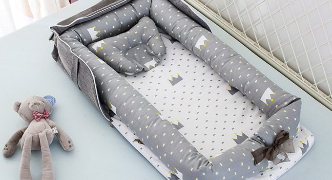 Baby Crib Toddler Bed Portable Bassinet Cotton Fabric Baby Bed Baby Nest Bed Portable Crib Travel Bed