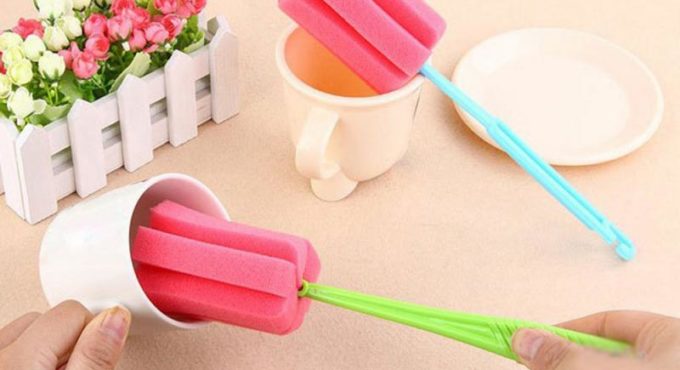 Kitchen Cleaning-Tool Sponge Brush For Wineglass Bottle Coffe Tea Glass Cup Brush Kit Bottle Clean Tool Bottle Feeding Brushes