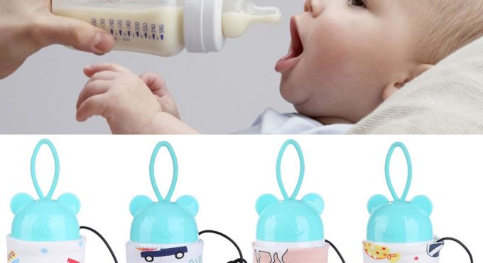 USB Charging Baby Bottle Heated Cover Newborn Baby Bottle Feeding Insulated Bag Portable Infant Milk Feeding Warmer Nursing Care